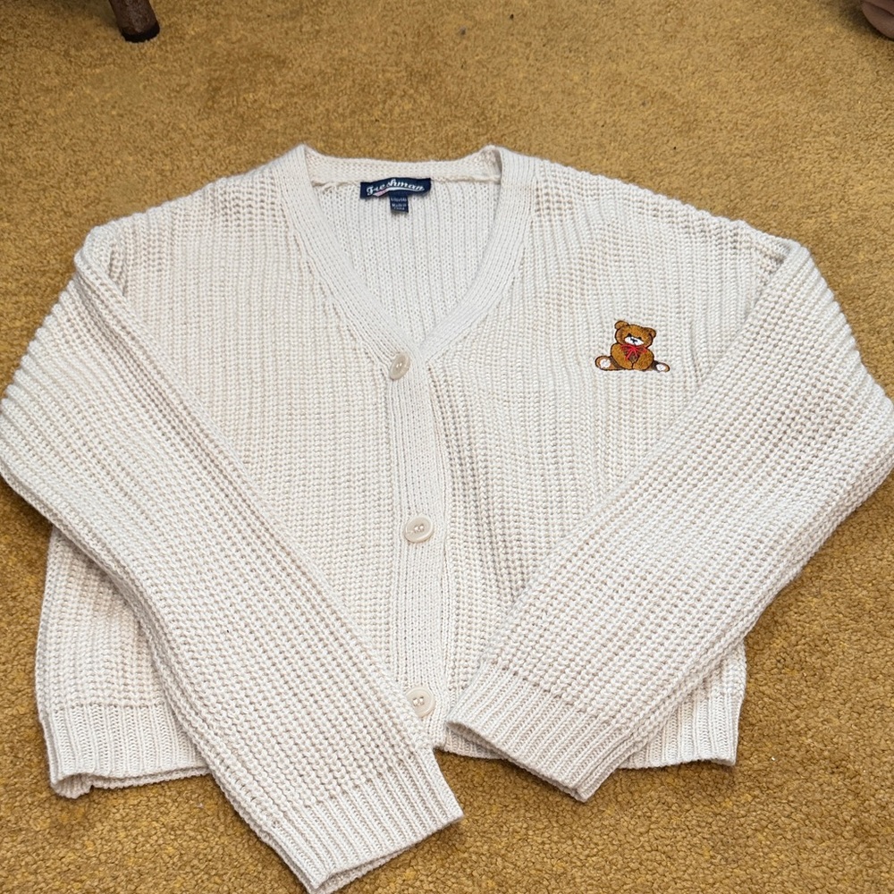 Freshman 1996 Kid's Cream Cardigan Sweater